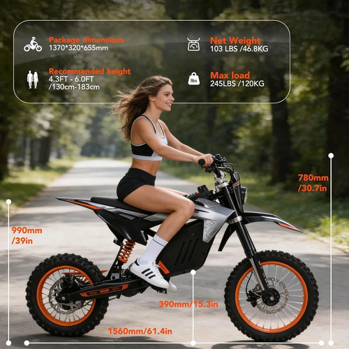 Moto elettrica e dirt - moto, 14''*12"